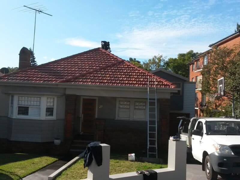 Roof after painting