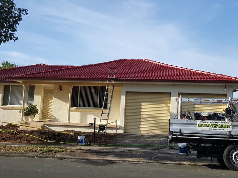 Roof after repair and restoration work
