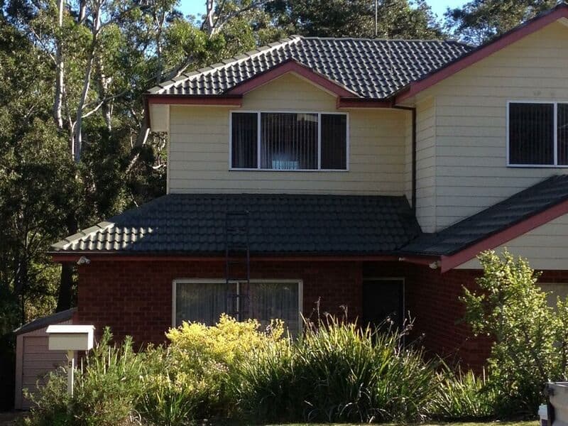 Residential roof after restoration finish