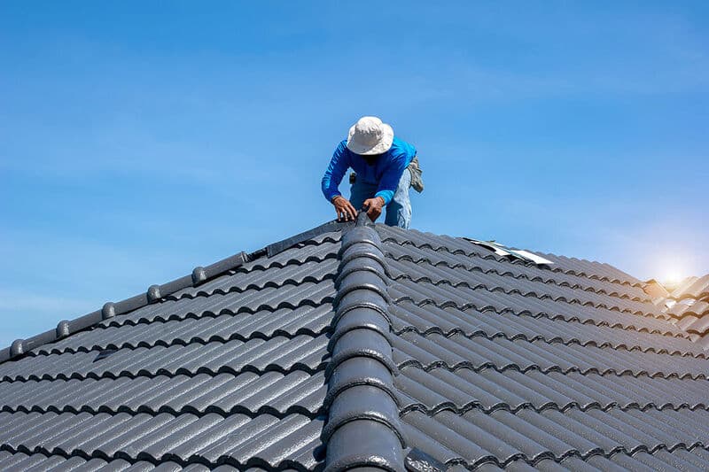 Empire Roofing team working on a Sydney roof restoration project