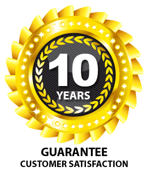 10 Years Guarantee Customer Satisfaction